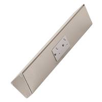 Task Lighting 12" 20 amp 120 volt Satin Nickel Duplex Receptacle Under Cabinet Power Strip